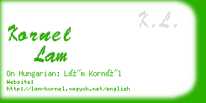 kornel lam business card